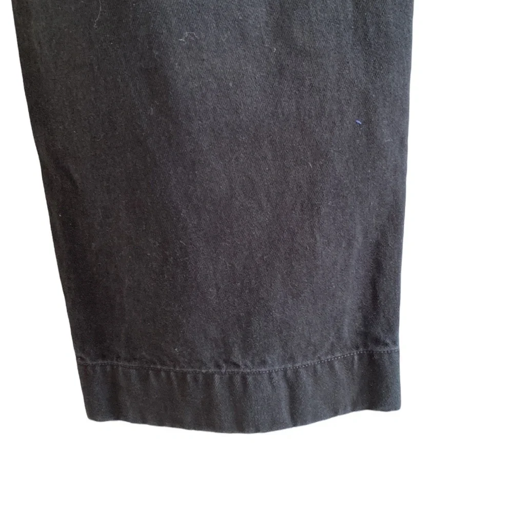 Club Monaco Nordstrom black wide leg cotton jeans Cinch belt back NEW S 10 C